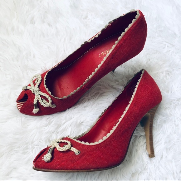Nine West Maritime Peep Toe Heels - Picture 1 of 6